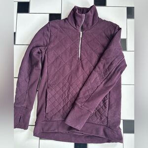 Lululemon Quilted Half Zip Sweater - Deep Purple